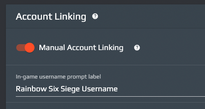 Manual Account Linking