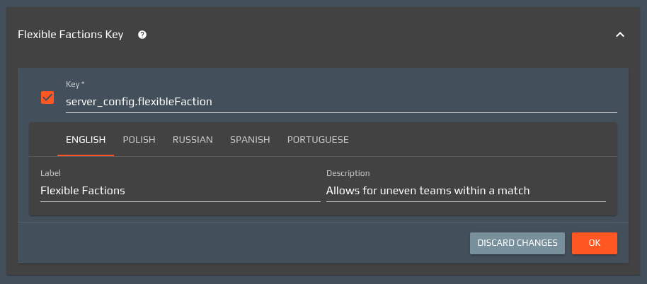 Flexible Factions Key
